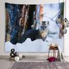 Cute Mink Animal Decorative Tapestry Home Wall Living Room Office Decorative Tapestry