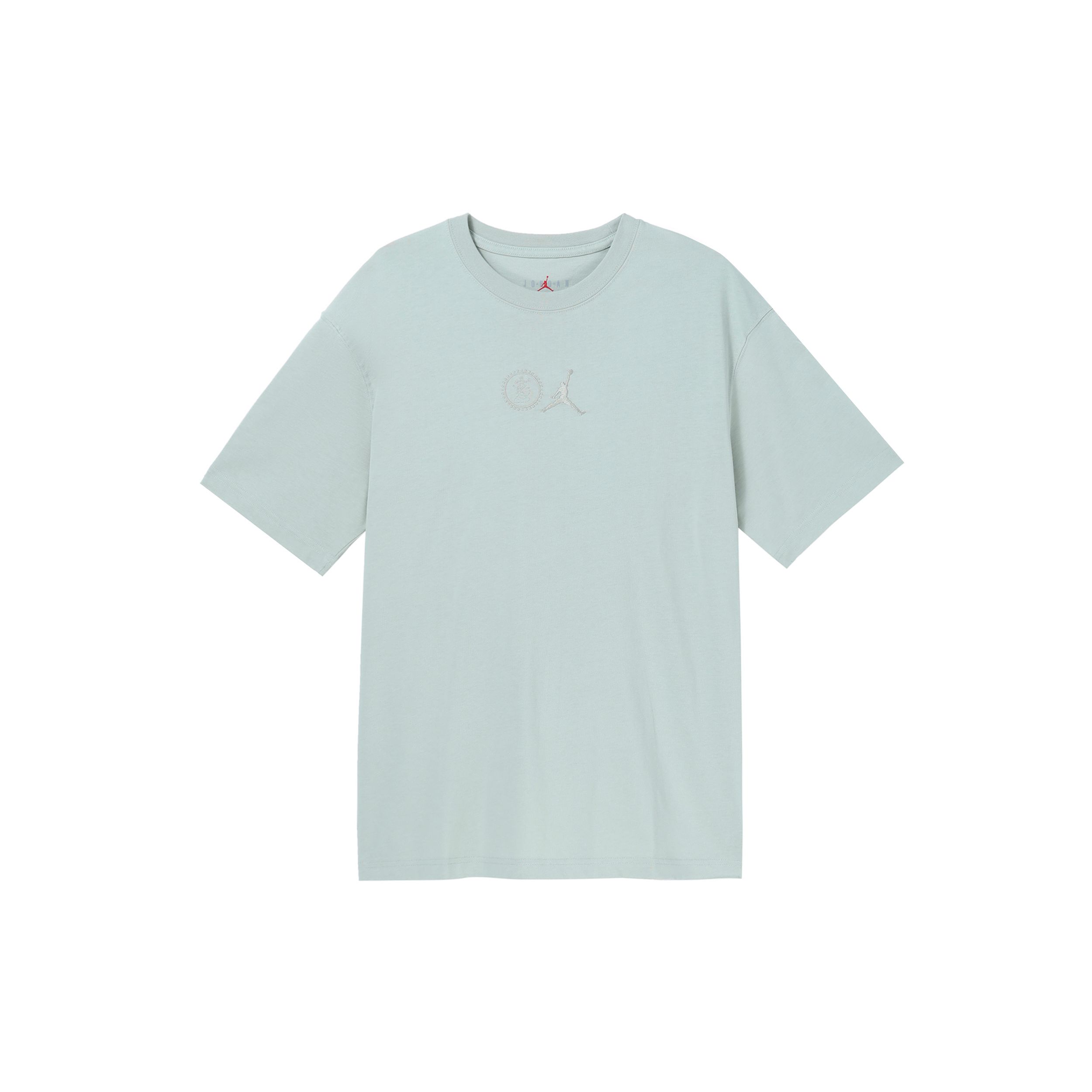 

Jordan x Bephies Beauty Supply Совместный логотип с вышитым принтом Креативная футболка с круглым вырезом и короткими рукавами Женские топы Голубые DR1904-017 M