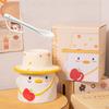 Cute Duck Ceramic Mug with Lid