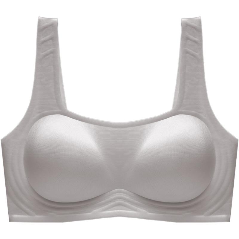 Soft support bra, seamless, light and thin, with double breasts, anti-sagging, top support bra, smooth sexy vest, bra.