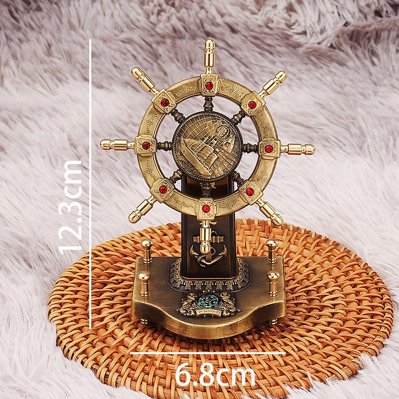 

Антикварный латунный штурвал, морское настольное украшение