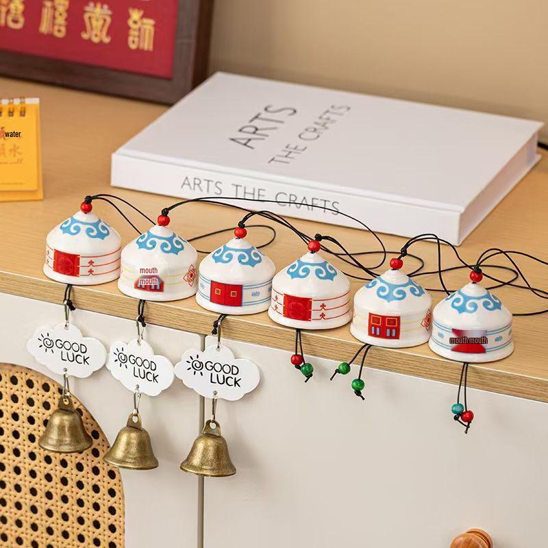 Yurt Ceramic Wind Chime Pendant - Balcony & Living Room Decoration