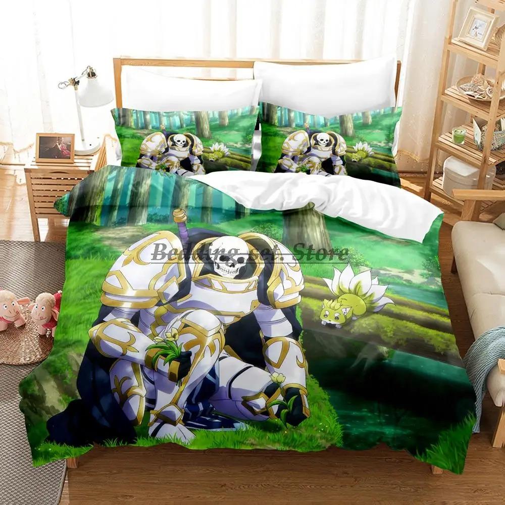 Skeleton Knight Bedding Set Single Twin Full Queen King Size Bed Set Aldult Kid Bedroom Duvetcover Sets Anime Bed Sheet Set