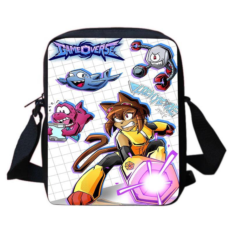 Kids Cartoon Crossbody Bag School Durable Oxford Fabric Shoulder With Fun Print Ages 6-12