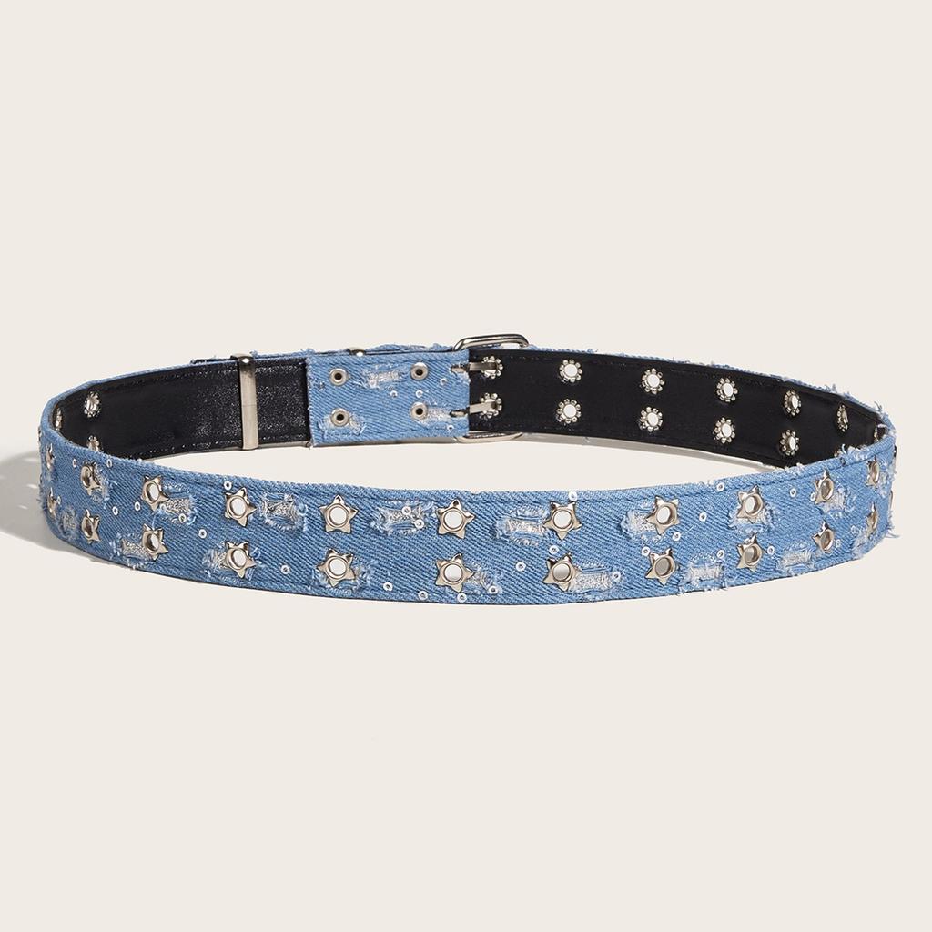 Fashionable Studded Belt Punk Waistband for Fashionable Women and Lady Girls Decorative Sah Waist Decoration Gift