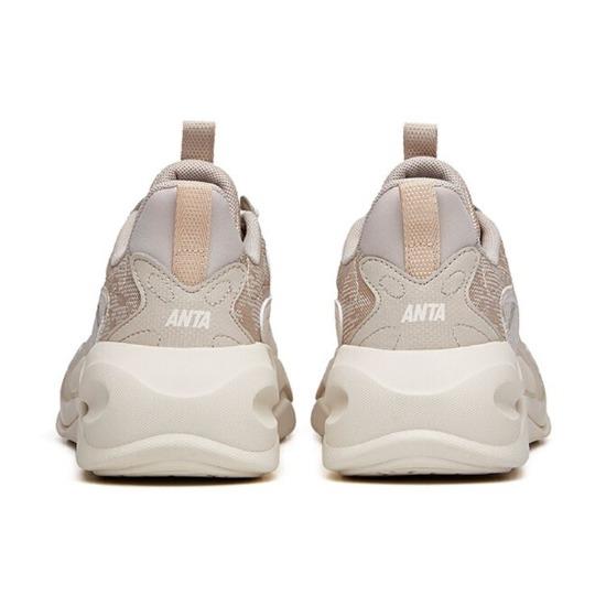 Anta Lifestyle Series Tide Worship 2.0 Comfortable Non-Slip Wear-Resistant Low-Top Casual Shoes Men Sneaker Mud-Gray 112138840-3