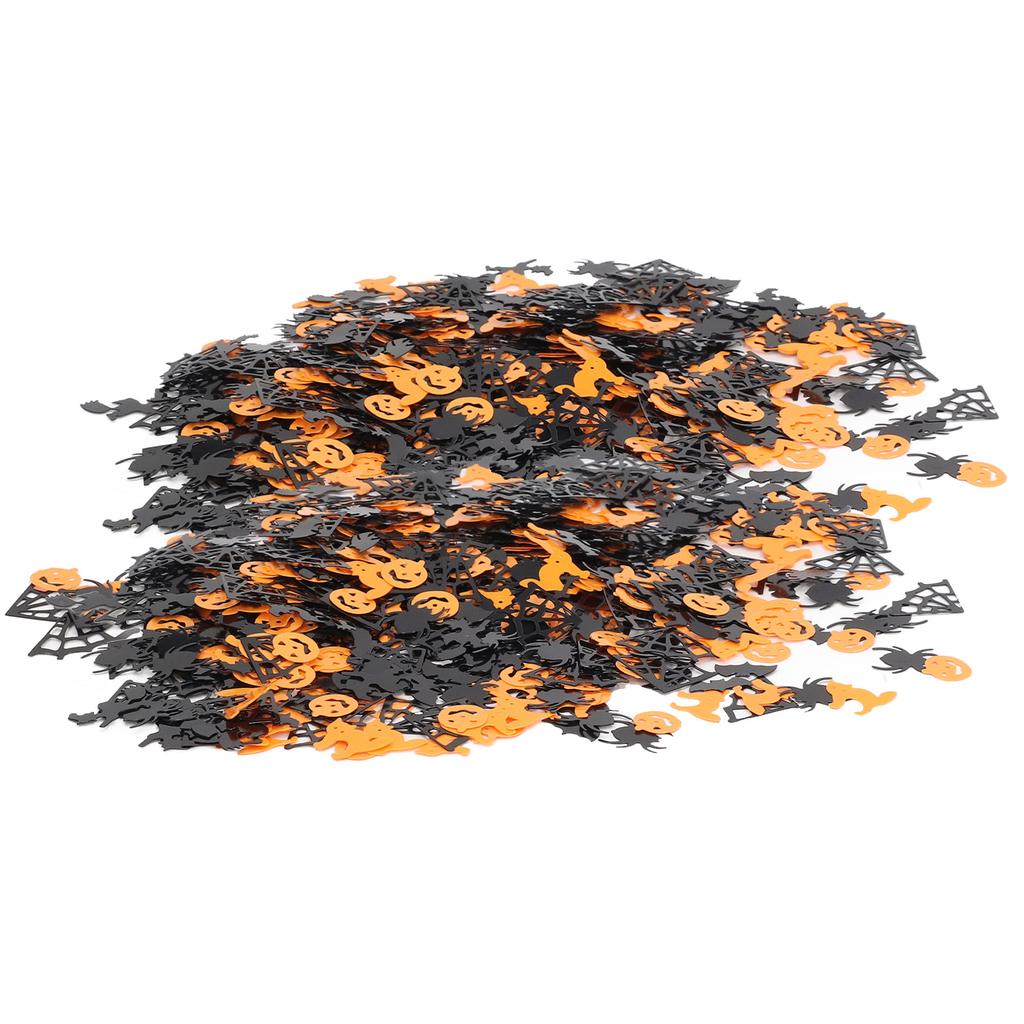 200g Halloween Confetti Halloween Party Table Scatter Confetti Pumpkin Spider Webs Foil Metallic Sequins Confetti Decor