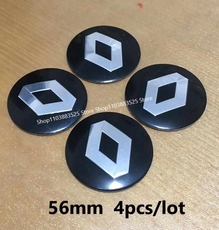4pcs 56/60/65mm Wheel Center Hubcap Badge Stickers for Renault Captur Megane 2 3 4 Clio Arkana Laguna MK4 Duster Fluence Logan