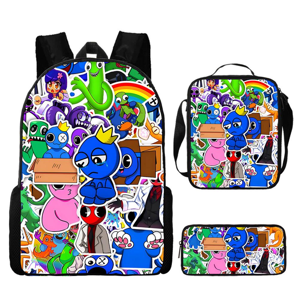 Rainbow Friends Plecak szkolny dla ucznia Plecak dziecięcy Plecak z nadrukiem cyfrowym Torba