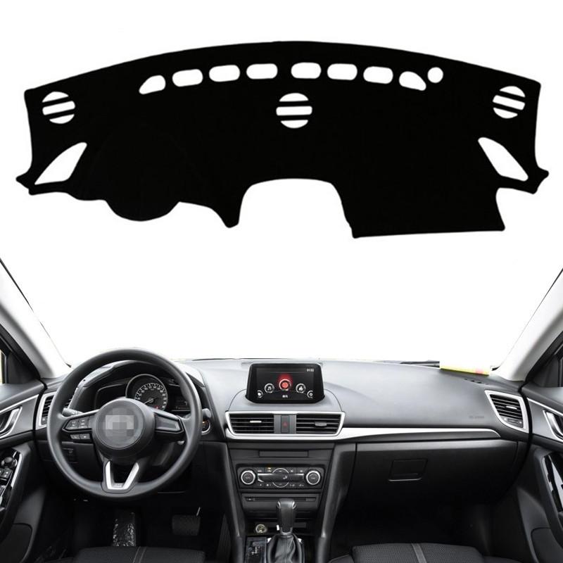 

Car Styling For Mazda 3 M3 AXELA 2013 2014 2015 2016 2017 2018 Dashboard Cover Sunshade Mat Pad Dash Carpet Interior Accessories Black(Red Edge)