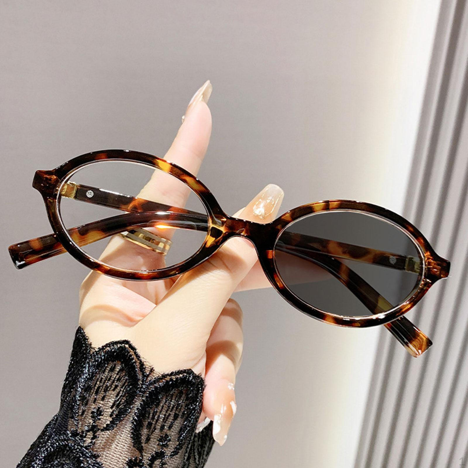 

Фотохромные солнцезащитные очки Подарок Ретро Прочные Овальные очки для мужчин женщин Рыбалка Tortoiseshell