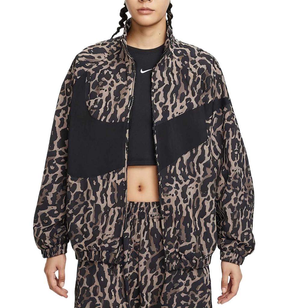 Nike Sportswear Woven Zip-Up Long Sleeve Jacket Women Jackets Black IB7264-010