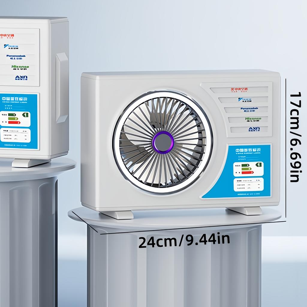 5-Speed Adjustable Portable Air Conditioning Fan, 3-Speed Lighting, 1-2 Speed Gentle Wind, 3-4 Speed Cool And Comfortable, 5 Speed Strong Wind