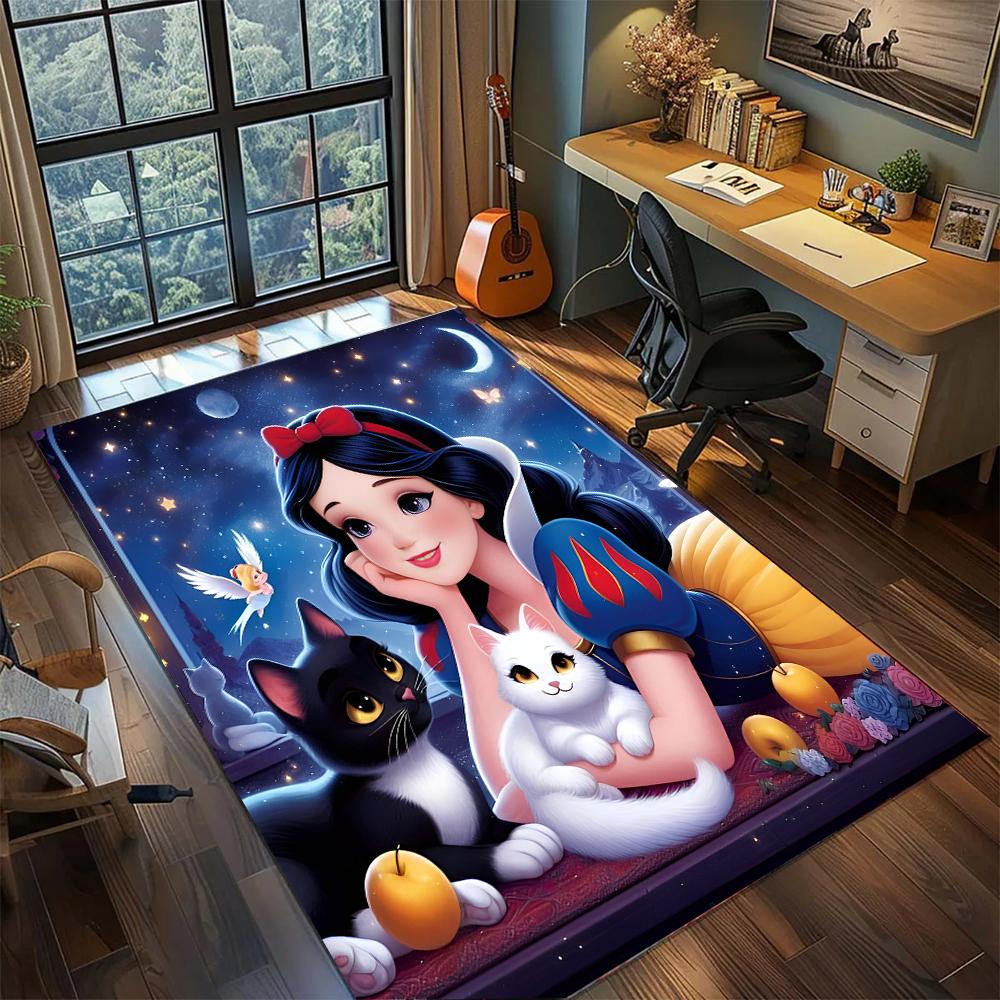Disney Princesses: Healing Fairy Tales Rug Carpet Large Area Rug Non Slip Washable Floor Mat Gamer Room Bedroom Home Decor