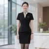 Teluoman Women's Short Sleeve Professional Suit Set