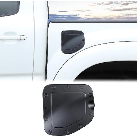 Aunginsy Car Fuel Tank Cap Trim Cover Compatible with Toyota Tacoma 2011-2015 Pickup Truck Oil Gas Cap Fuel Trim Cover Fuel Filler Cap Door Scratches