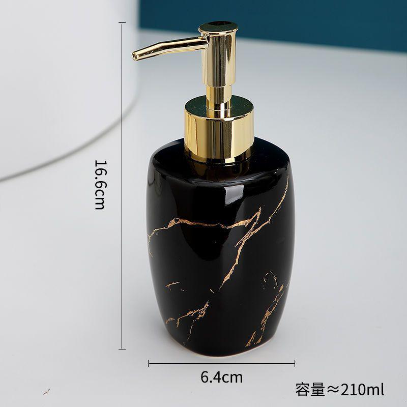Exquisite ceramic press bottle lotion hand sanitizer separate bottle Luxury hotel shower gel shampoo separate empty bottle