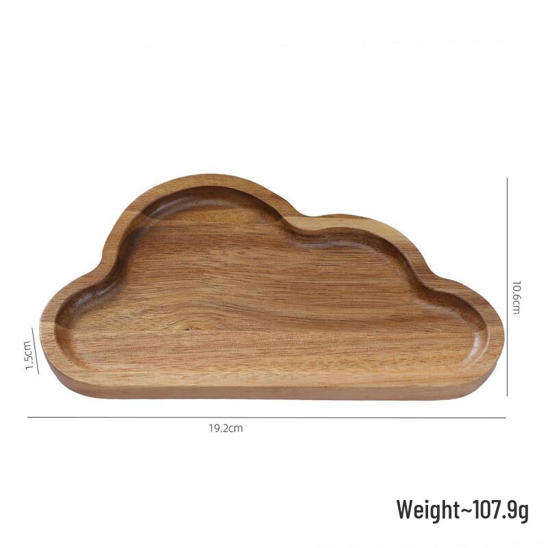 Wooden Decorative Serving Tray Little White Cloud - 19.2x10.6cm
