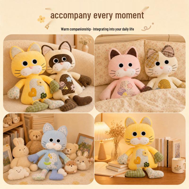 Cute Kitten Plush Pillow - Soothing Hug Doll & Sleeping Companion