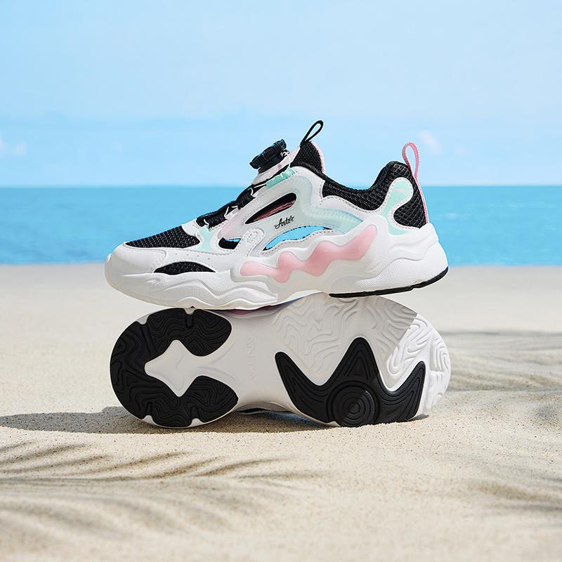 Anta Kids Cloud Escape Synthetic Leather Fabric Trendy Fashion Comfortable Versatile Hollow Cool Outdoor Sports Shoes Men Sneakers A322426910H