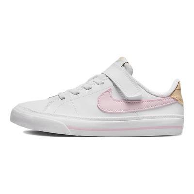 Court Legacy PS White Pink Foam Kids Sneakers Sesame Honeydew DA5381-115