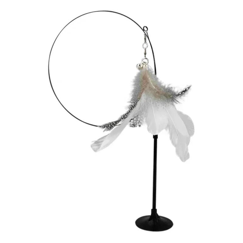 Interactive Cat Toy Funny Simulation Bird Feather with Bell Cat Stick Toy for Kitten Playing Teaser Wand Toy Pet Cats Supplies