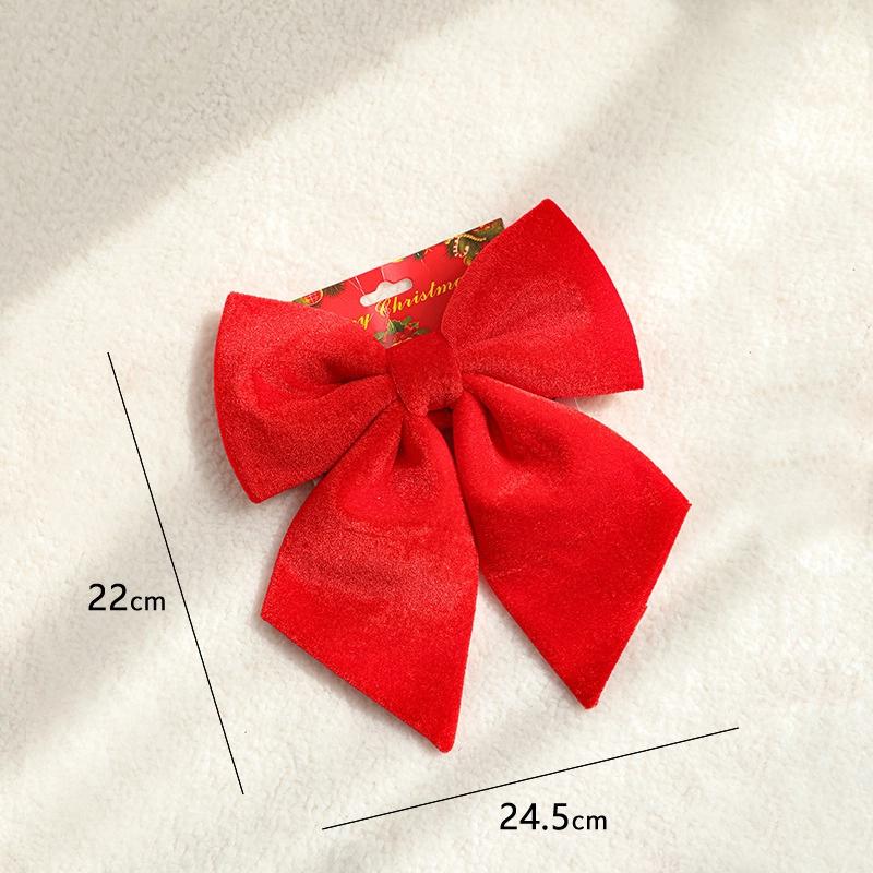 Red Velvet Bow Tie Christmas Decoration Large Size Tree Ornament Window Decor Festive Bow Tie For Christmas Holiday Celebration