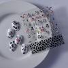 Xiaohongshu's Internet-Famous 5D Cow Print Embossed Nail Art Stickers - Durable Black & White Cartoon Design