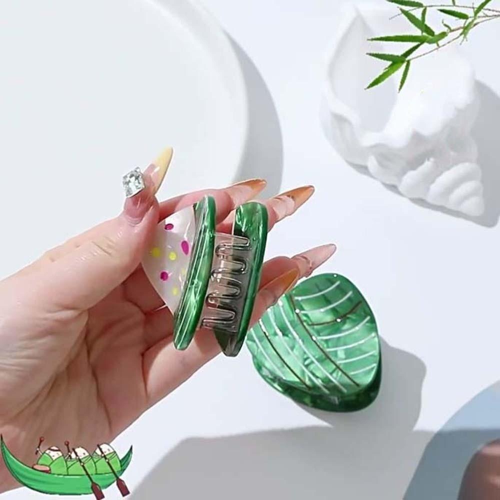 Waterproof Acetic Acid Hair Claw High-Quality Rice Dumpling Hairgrips Gift for Loong Boat Festival