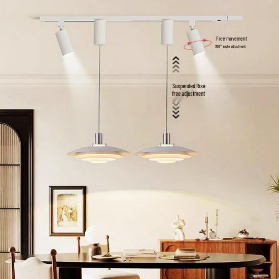 Adjustable Retractable Nordic Pendant Light - Creative Bar Island Flying Saucer Design