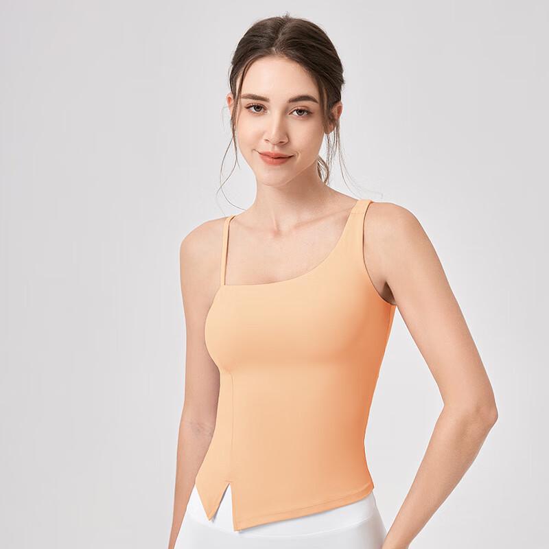 Women's Breathable Strappy Sports Vest with Built-in Bra