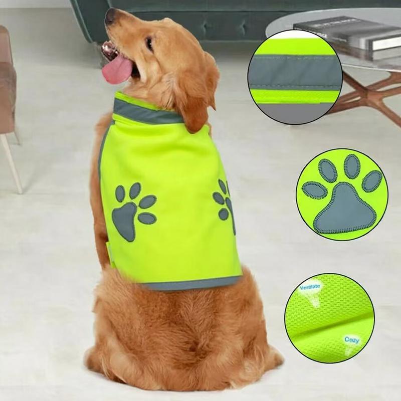 Reflective Dog Safety Vest with Harness High-Visibility Night Breathable Pet Jacket Puppy Walking Vest for Training Hiking
