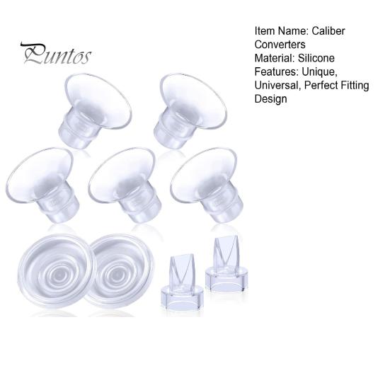 9Pcs/Set Breast Pump Caliber Converters Universal Perfect Fitting Caliber Converters for Easy And Safe Breastfeeding