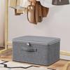 Clothing Storage Box with Cipher Lock Travel Trunk Foldable Portable Dustproof Large Capacity Quilts Clothes Organizer Case