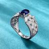 Lulu Tong 2023 S925 Silver Royal Blue European-American Style Fashion Ring