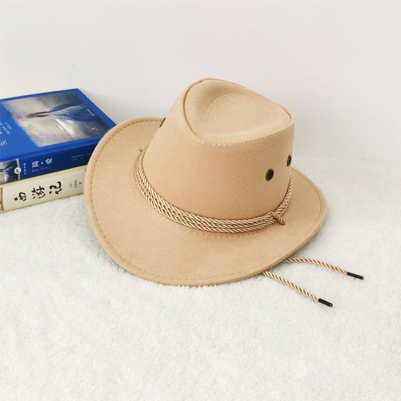 Unisex Western Cowboy Sun Hat - Summer Outdoor Fedora for Men & Women