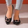 Fashion Women Flats Spring Autumn Casual Fashion Pointed Toe Comfortable Non-slip Loafers Women Simple Metal Decorative Shoes for Women
