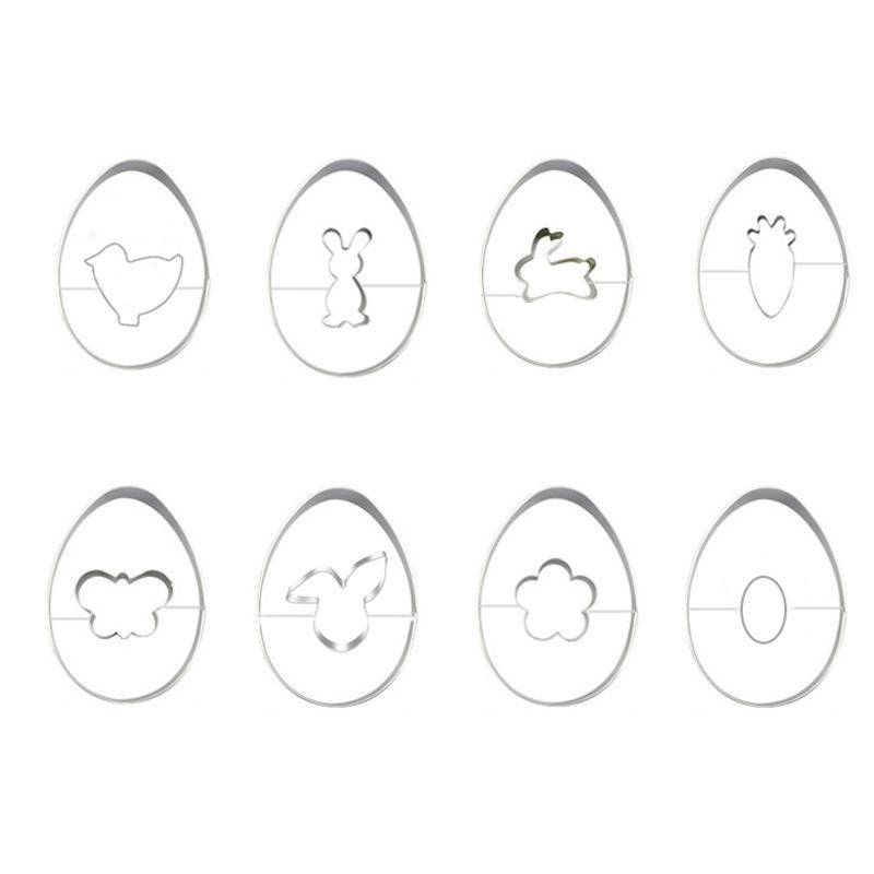 5/8/9pcs Stainlness Steel Cookie Cutter Mould Set Mini Easter Pastry Cookies Sandwich Biscuit Baking Molds Cake Decoration Tools