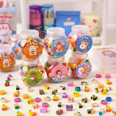 50 Peças Borracha de Borracha Fofa Criativa Animal Fruta Borrachas de Lápis Mini Kawaii Papelaria Crianças Estudante Material de Escritório Borracha Fofa