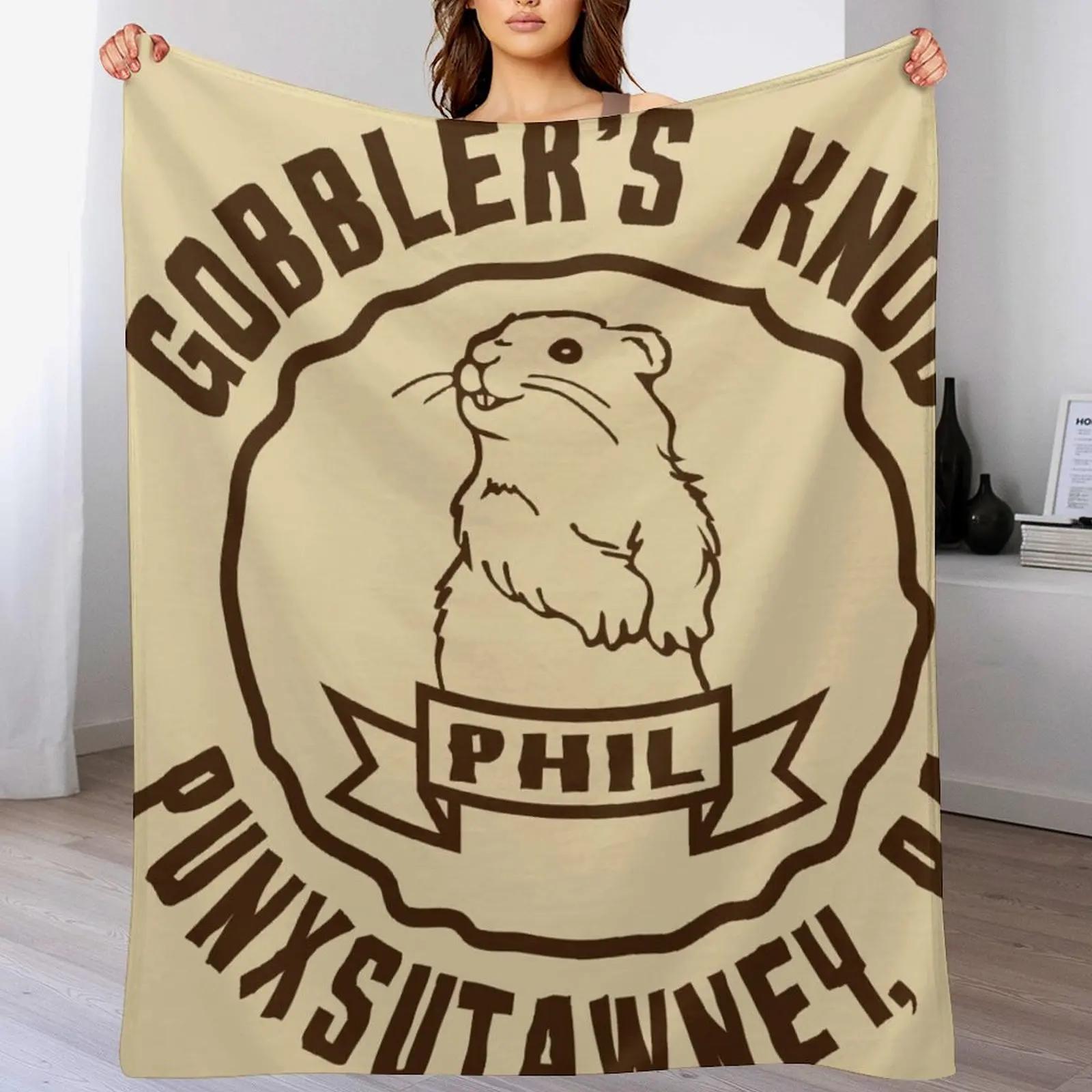 Punxsutawney Phil Ground Hog Day Throw Blanket Cozy Light Blanket for Travel Camping Picnic 102x76cm(40x30in)