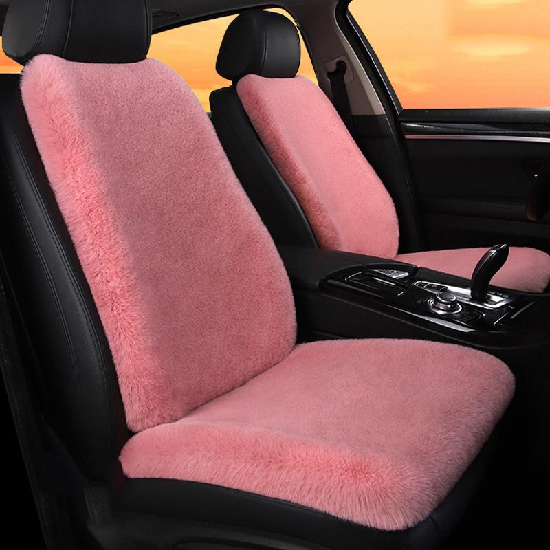 New Winter Car Plush Seat Cushion Heart Shaped Head Pillow Neck Pillow Waist Support Cushion Thickened Warm Universal Seat Cover