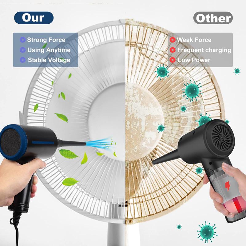 500W Electric Air Duster, Air Blower Replaces Canned Air Spray for PC Computer Keyboard Cleaner Compressed Air Can Duster