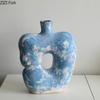 Hollowed Out Apple Ceramic Vase Creative Retro Plant Pot Table Decoration Flowers Arrangement Floral Vases Room Aesthetic Decor