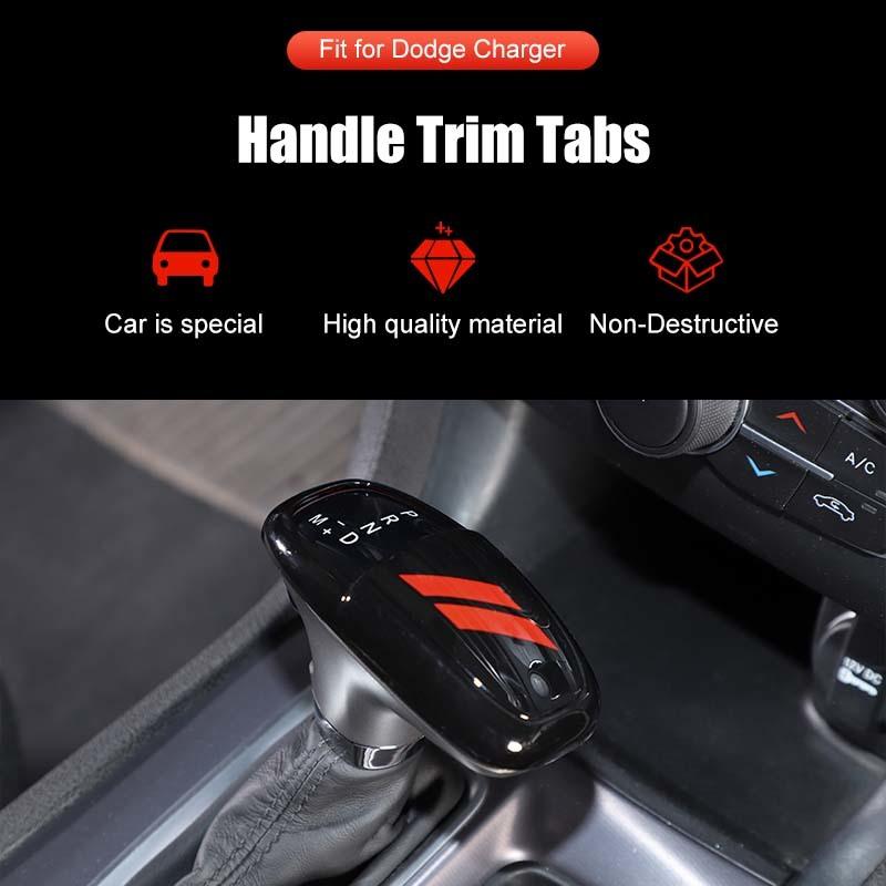 Car Gear Shift Panel Cover Gear Lever Protective Sticker For Dodge Charger For Dodge Challenger 2015 Up for Durango 2018 Up ABS Accessories