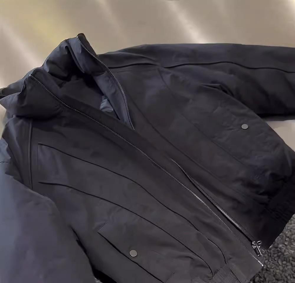 Men's Retro Stand Collar Winter Cotton Jacket - Thick Padded Coat