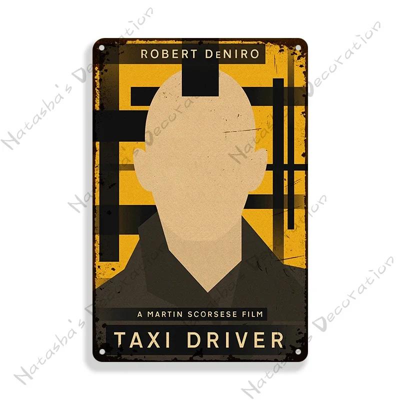 Taxi Driver Klassiker Film Metallschild Retro Metall Blechschild Vintage Poster Bar Garage Metallschilder Industrielle Deko Wandplatte