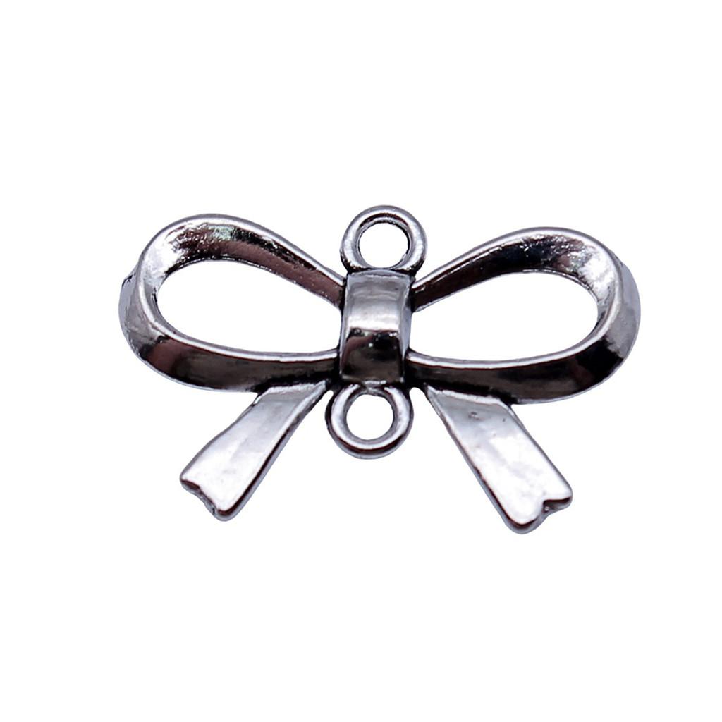Double Hole Bow Connectors Cute Ribbon Charms For Earring And Bracelet Making