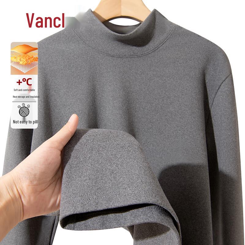 VANCL Men s Fleece-Lined Thermal Mock Neck Long Sleeve T-Shirt XL
