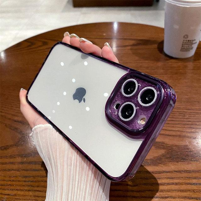 

Силиконовый чехол для телефона с блестящей защитой линз для Iphone 14 13 12 11 Pro Max Xr Xs Max 14 Plus, мягкий противоударный бампер, прозрачный чехол For iPhone 13