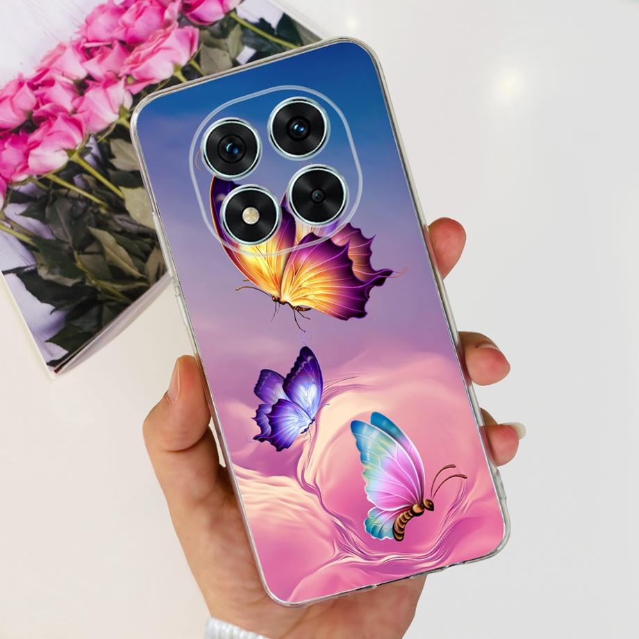 For Xiaomi Redmi Note 14 14Pro Case Coque Soft Silicone Back Cover Flower Butterfly Love Heart Clear Funda Redmi Note14 Pro Capa